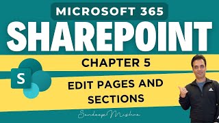 Microsoft SharePoint  Chapter 5  How To Edit Pages And Section  Microsoft 365 Tutorial [upl. by Haase]