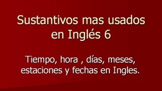 Sustantivos en inglés 6 palabras mas usadas en Inglés [upl. by Anuaf851]