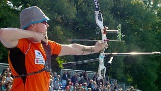 Archery in slow motion  Recurve bow  Odense 2016 [upl. by Nnylrebma]