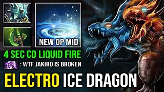 WTF Solo Mid Ice Dragon 4 Sec CD Liquid Frost First Item Gleipnir Electro Right Click Jakiro Dota 2 [upl. by Susumu]