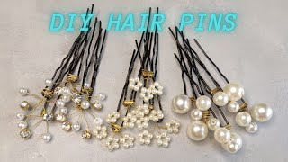 STYLISH HAIR PINS  DIY HAIR ACCESSORIES AT HOME  MAKE HAIR PINS AT HOME [upl. by Nahgam]