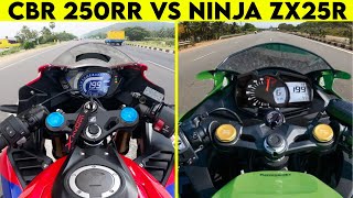 CBR 250RR VS NINJA ZX25R  0 TO 100  TOPSPEED [upl. by Stillas]