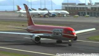 Heavy landings amp take offs A330200  B767300ER Madeira [upl. by Gamin266]