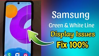 Samsung M52 Green Line Display Problem  How to Fix Green amp white Line issue [upl. by Imij]