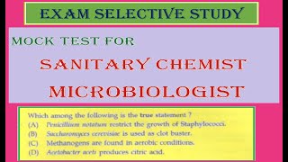 MICROBIOLOGIST amp SANITARY CHEMIST MCQs  Kerala Water Authority  Kerala psc [upl. by Tammara]