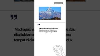 KENAPA GUNUNG MACHHAPUCHHRE DI NEPAL TIDAK BOLEH DI DAKI [upl. by Atirec]