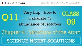 Structure of the Atom Question 11 Chapter 4 Class 9 NCERT Solutions Exercise [upl. by Feetal]