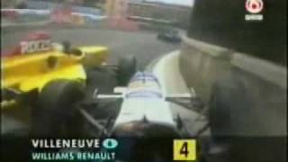 Monaco 1996  Villeneuve amp Badoer Crashes [upl. by Rina569]