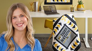 How to Make a Two Color Collegiate Quilt  Free Quilting Tutorial [upl. by Emmery849]