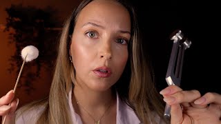 ASMR Sensory Ear Exam👂Tuning Fork Recalibration and Hearing Test [upl. by Purpura]