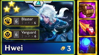 6 Blaster Hwei Carry⭐⭐⭐ft 6 Vanguard   TFT SET 12 [upl. by Anelrahs]