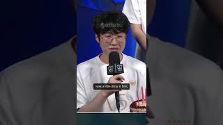 T1 Zeus Interview on hitting His head with the Trophy on LCK Broadcast p2 [upl. by Dinse]