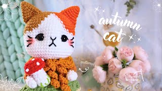 Autumn Cat Crochet Part 2  🇺🇲🇪🇦 Sub  Free Amigurumi Pattern amp Tutorial  Ganchillo De Gato [upl. by Aig]