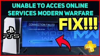 UNABLE TO ACCESS ONLINE SERVICES MODERN WARFARE PS5 EASY FIX [upl. by Acimot]