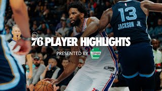 Player Highlights Joel Embiid at Memphis Grizzlies  112024 [upl. by Cally]