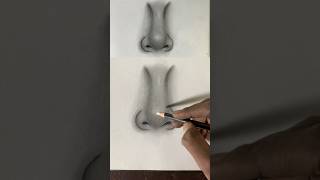 Day56  realistic Nose 👃 drawing simple trick  how to draw nose drawing art drawing shorts [upl. by Snyder]