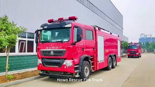 Unleash the Firefighting Beast Howo Rescue Fire Truck to the Rescue [upl. by Anayrb]