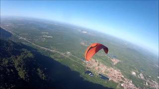 Sergio 65 anos e Daniel Gaucho voando 14 km de parapente  wwwfortalezavoolivrecombr [upl. by Goulet]