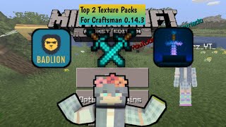 Top 2 Texture Packs For Craftsman 0143  SkyLight MCPE [upl. by Kcirneh]