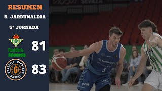 RESUMEN JORNADA 5  REAL BETIS BALONCESTO 81  GUUK GIPUZKOA BASKET 83 [upl. by Adriena]