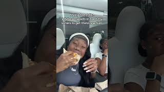 Vickey Cathey eats like a big back to get her sisters reaction 😱 shorts mukbang [upl. by Aneek512]