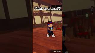 I think he is alive or just sleeping 💤 roblox funny [upl. by Ahsaelat]