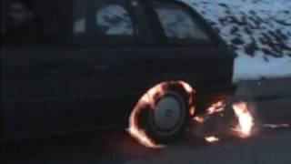 BMW e30 325i touring burnout gscheid power [upl. by Nela]