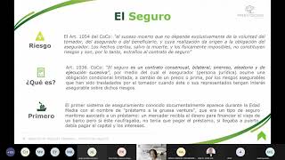 Al Aire con Previsora  Webinar Derecho de Seguros  Sesión 1 [upl. by Reneta]