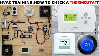 HVAC How To Check A Thermostat With A MultiMeter Using Voltage Thermostat Troubleshooting 24VAC [upl. by Vasilek667]