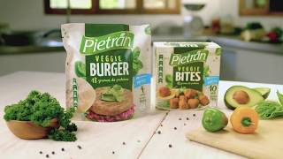 ¡Sí Los nuevos Veggie Burger y Veggie Bites Pietrán son hechos a base de proteína vegetal [upl. by Pen]