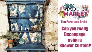 Can you really decoupage using a Shower Curtain [upl. by Nimajeb218]