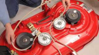 How to change the deck belt  TroyBilt riding lawn mower [upl. by Carman]