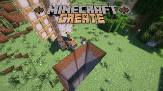 The Automatic Digging Machine A Tutorial for Minecraft Create [upl. by Herrmann]