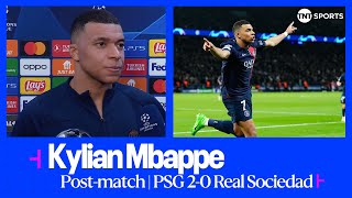 quotTHE JOB IS NOT DONEquot 💪  Kylian Mbappé  PSG 20 Real Sociedad  UEFA Champions League [upl. by Anair]