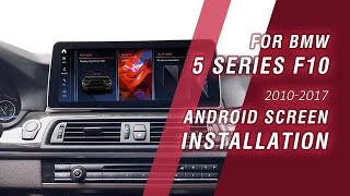 DIY How To Install 123quot Android display For BMW 5 Series F10 F11 G30 G31 Carplay [upl. by Busey143]