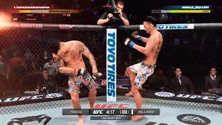 Max Holloway Showtime Kick Ko [upl. by Ahtennek889]