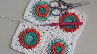 The Worlds Easiest Square Joining Method  How to join Crochet Granny Squares for Beginners [upl. by Erelia]