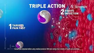 Strepsils Extra Triple Action against painful sore throat [upl. by Eydnarb480]