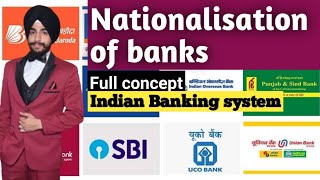 Nationalisation of banks in banking law  History Meaning and List of nationalised banks [upl. by Icyac]