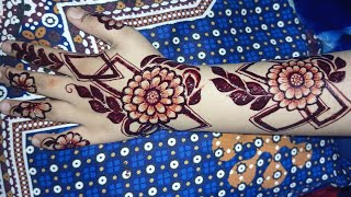 Aesthetic Henna Designbeautiful simple MehndiStepbystep AestheticHennaByAyatlk7ln [upl. by Hightower4]