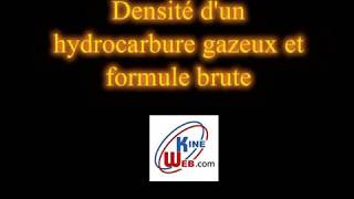 Exercice de chimie sur la densité dun hydrocarbure gazeux [upl. by Terle853]