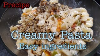 Yummy Pasta Recipe  Easy Ingredients  Creamy Pasta [upl. by Aehcsrop]