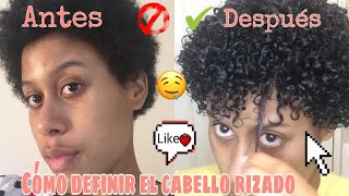 Como Definir el cabello RizadoAfro Muy Fácil paso a paso 💁‍♀️💅 [upl. by Anyahc]