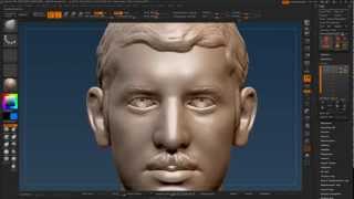 ZBrush 4r4 Head speed sculpt [upl. by Neevan]