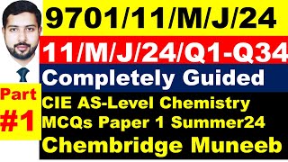 970111MJ24  Part1 970111MayJune24  9701 Paper 1 v1 May June 2024  9701 S 2024 Paper 1 V1 [upl. by Kinata96]