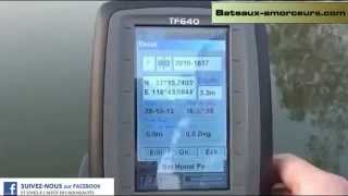 echosondeur couleur toslon 640 avec gps pour bateau amorceur [upl. by Adamina]