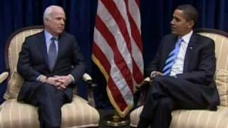 McCain And Obama Meet [upl. by Eimat]