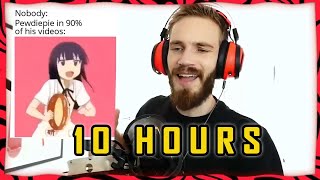 10 HOURS of PewDiePie plays Bonetrousle from Undertale on the Tambourine [upl. by Edasalof757]