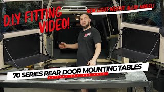 Rear door mounting Table  Drivers Side Door Fitting Instructions  70 Series Landcruiser [upl. by Tahp]