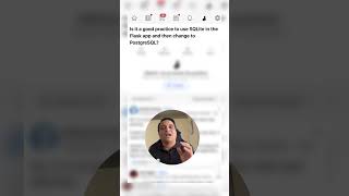 How to use Sqlite in flask app python django protips memes skill growth code tips [upl. by Eentruok484]